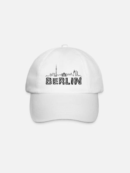 BERLIN 2023 Deutschland Hauptstadt - Baseballkappe - Weiß/Weiß
