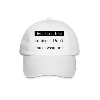 sayings hippie festival anti war cool - Baseballkappe - Weiß/Weiß - Vorne