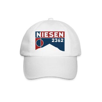 Niesen Wandern Wanderung Treppenlauf Höhe Souvenir - Baseballkappe - Weiß/Weiß - Vorne