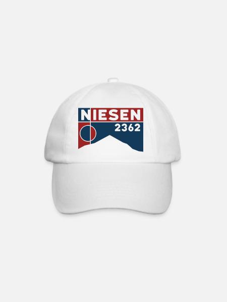 Niesen Wandern Wanderung Treppenlauf Höhe Souvenir - Baseballkappe - Weiß/Weiß