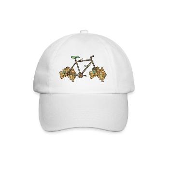 Australisches Fahrrad, Australische Karte, Aussie Fahrrad - Baseballkappe - Weiß/Weiß - Vorne