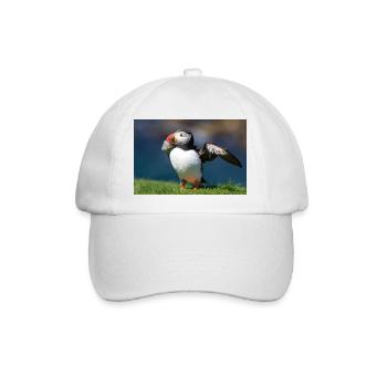 Papageientaucher - Baseballkappe - Weiß/Weiß - Vorne