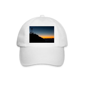 Morgenstimmung auf der Zugspitze - Baseballkappe - Weiß/Weiß - Vorne