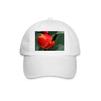 Feurige Tulpenfrische - Baseballkappe - Weiß/Weiß - Vorne