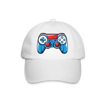 Gamer Controller Logo - Baseballkappe - Weiß/Weiß - Vorne