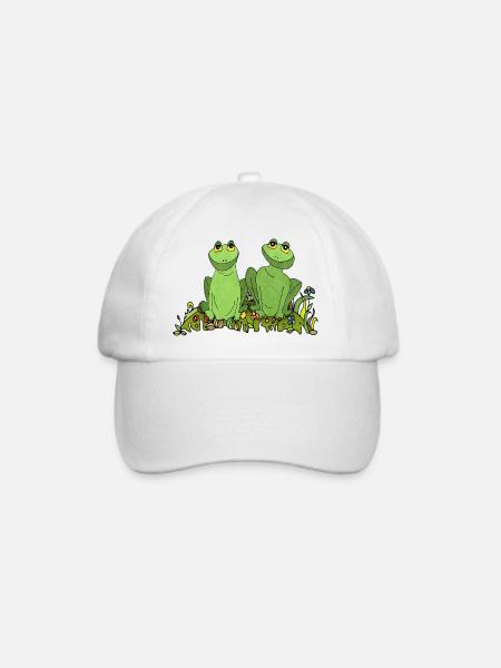Frösche - Baseballkappe - Weiß/Weiß