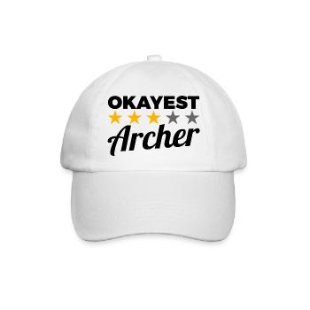 Okayest Archer - Baseballkappe - Weiß/Weiß - Vorne