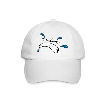dent soufrance pain hard hard smiley 2103 W - Baseballkappe - Weiß/Weiß - Vorne
