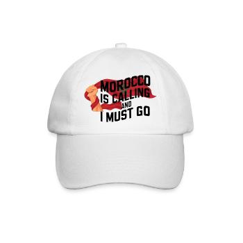 Marokko ruft und ich muss gehen - Baseballkappe - Weiß/Weiß - Vorne