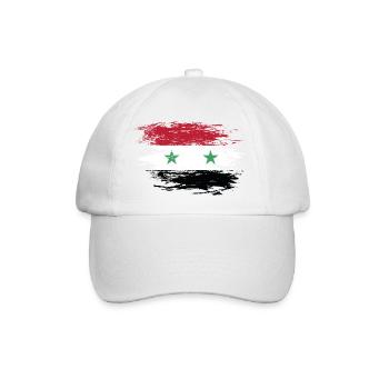 Syrien Flagge used - Baseballkappe - Weiß/Weiß - Vorne