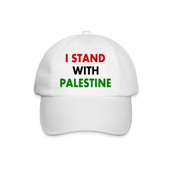 I stand with palestine - Baseballkappe - Weiß/Weiß - Vorne