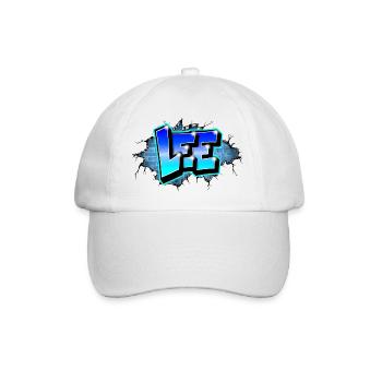 Graffiti LEE Geschenk Kindergeburtstag - Baseballkappe - Weiß/Weiß - Vorne