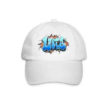 Luis Graffiti Name auf alles/ Ziegel druckbar - Baseballkappe - Weiß/Weiß - Vorne