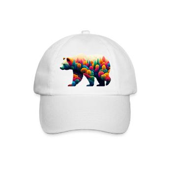 Bär - Baseballkappe - Weiß/Weiß - Vorne