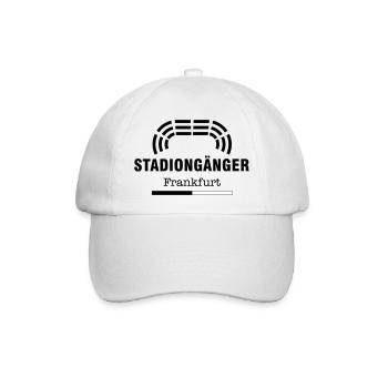 Frankfurt Stadiongänger – Geschenk Fußball Fan - Baseballkappe - Weiß/Weiß - Vorne