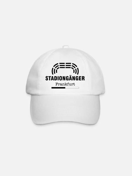 Frankfurt Stadiongänger – Geschenk Fußball Fan - Baseballkappe - Weiß/Weiß