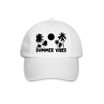 summer vibes - Baseballkappe - Weiß/Weiß - Vorne