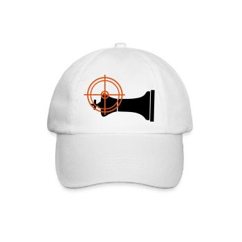 Schachmatt liegend - Baseballkappe - Weiß/Weiß - Vorne
