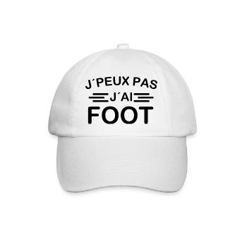 Ich kann nicht ich, habe Fußball Geschenk Humor Frankreich Euro - Baseballkappe - Weiß/Weiß - Vorne