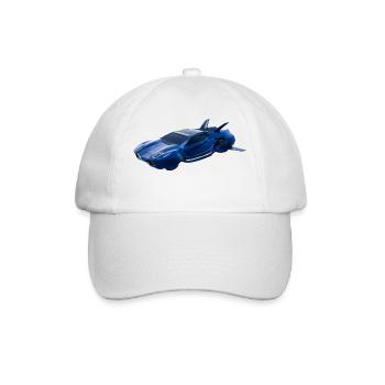 Sci-Fi Fliegendes Auto - Baseballkappe - Weiß/Weiß - Vorne