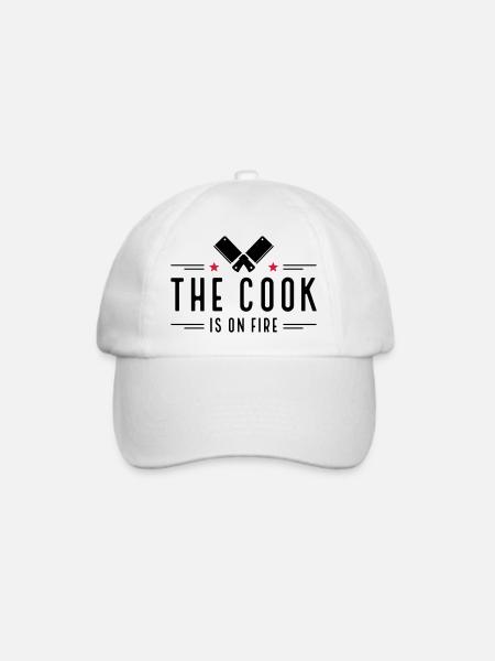 Lustige Geschenke für Männer die gern kochen - Baseballkappe - Weiß/Weiß