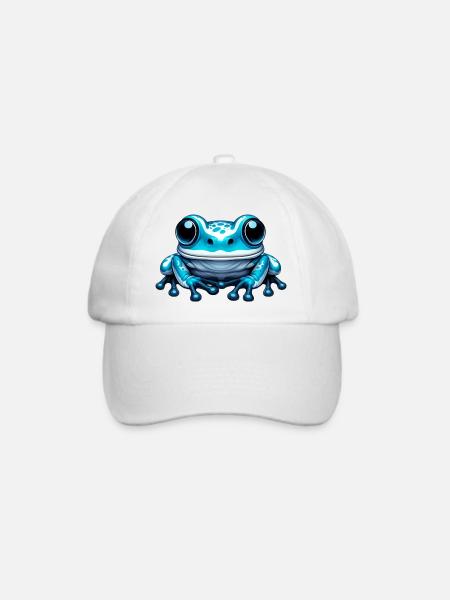Frosch - Baseballkappe - Weiß/Weiß
