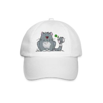 Katz und Maus - Baseballkappe - Weiß/Weiß - Vorne