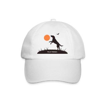 HUND, WAHRE FREUNDE - Baseballkappe - Weiß/Weiß - Vorne