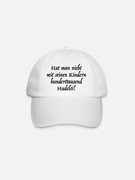 Hunderttausend Hudelei - Baseballkappe - Weiß/Weiß