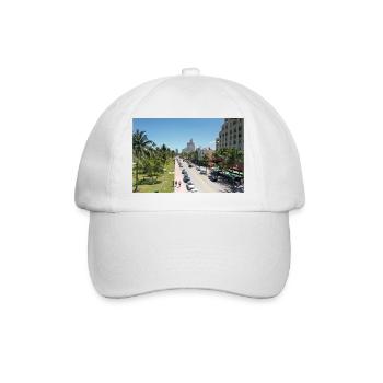 Der Ocean Drive in Miami Beach - Baseballkappe - Weiß/Weiß - Vorne