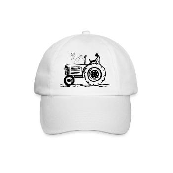 Traktor / Traktor / Traktor - Baseballkappe - Weiß/Weiß - Vorne