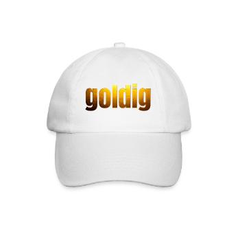 goldene Schrift goldig - Baseballkappe - Weiß/Weiß - Vorne