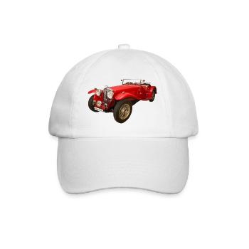 Historisches Auto - Baseballkappe - Weiß/Weiß - Vorne