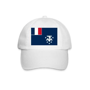 Französische Süd- und Antarktisgebiete - Baseballkappe - Weiß/Weiß - Vorne