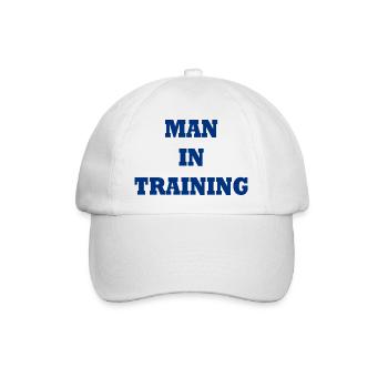 Man in Training - Baseballkappe - Weiß/Weiß - Vorne