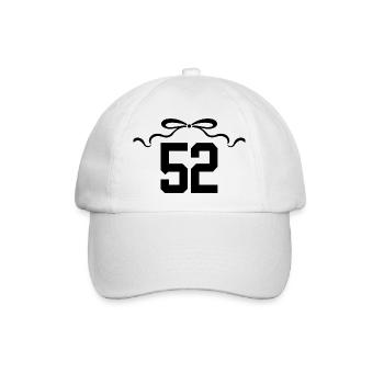 Nummer 52 Knoten - 52. Jahrestag - Baseballkappe - Weiß/Weiß - Vorne