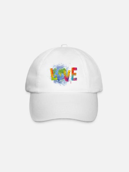 I love my planet - Baseballkappe - Weiß/Weiß