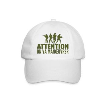 Siebte Kompanie, Militär, Militär Humor - Baseballkappe - Weiß/Weiß - Vorne