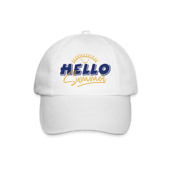 Hallo Sommer - Baseballkappe - Weiß/Weiß - Vorne