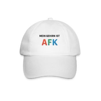Mein Gehirn ist afk - Baseballkappe - Weiß/Weiß - Vorne
