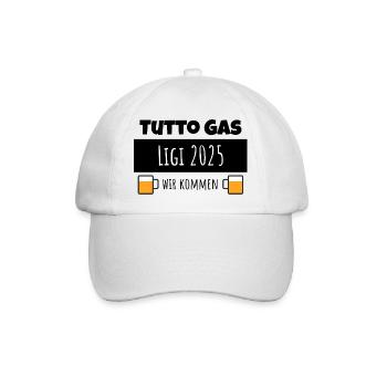 Tutto Gas Lignano 2025 Österreich Pfingsten Shirt - Baseballkappe - Weiß/Weiß - Vorne