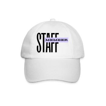STAFF Member - Team Personal - ORGA - Mitarbeiter - Baseballkappe - Weiß/Weiß - Vorne