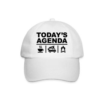 Todays Agenda - Baseballkappe - Weiß/Weiß - Vorne