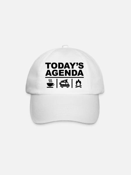 Todays Agenda - Baseballkappe - Weiß/Weiß