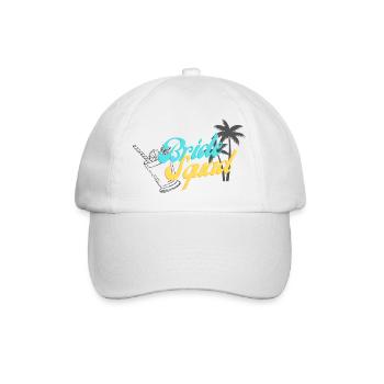 Braut Squad Tropischer Sonnenuntergang Design - Baseballkappe - Weiß/Weiß - Vorne