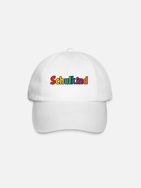 Schulkind bunt - Baseballkappe - Weiß/Weiß