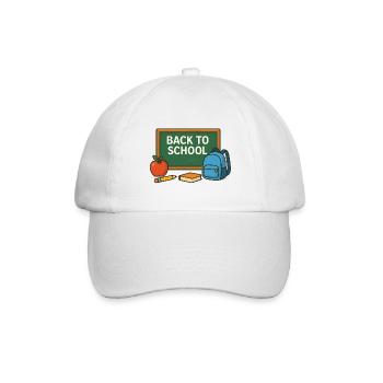 Back to school - Baseballkappe - Weiß/Weiß - Vorne