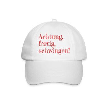 Achtung,fertig,schwingen - Baseballkappe - Weiß/Weiß - Vorne