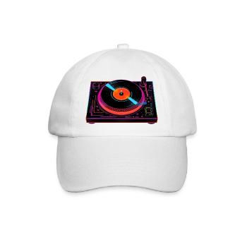 Diskjockey Turntable Steamwave - Baseballkappe - Weiß/Weiß - Vorne