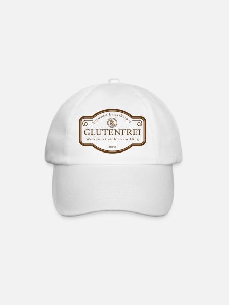 Weizen Ist Nicht Mein Ding Glutenfrei Badge - Baseballkappe - Weiß/Weiß